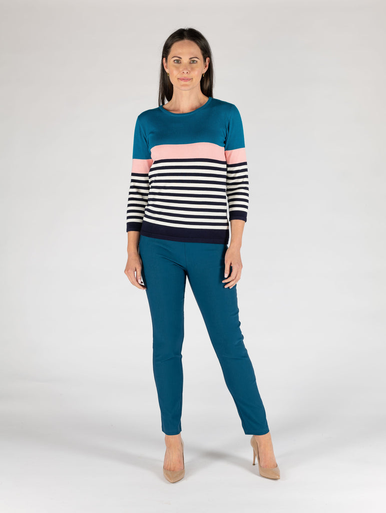 Stripe Panel Jumper-Jumpers & Cardigans-Paco