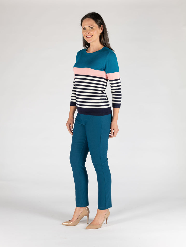 Stripe Panel Jumper-Jumpers & Cardigans-Paco