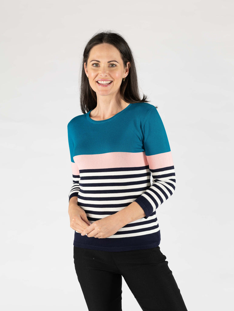 Stripe Panel Jumper-Jumpers & Cardigans-Paco