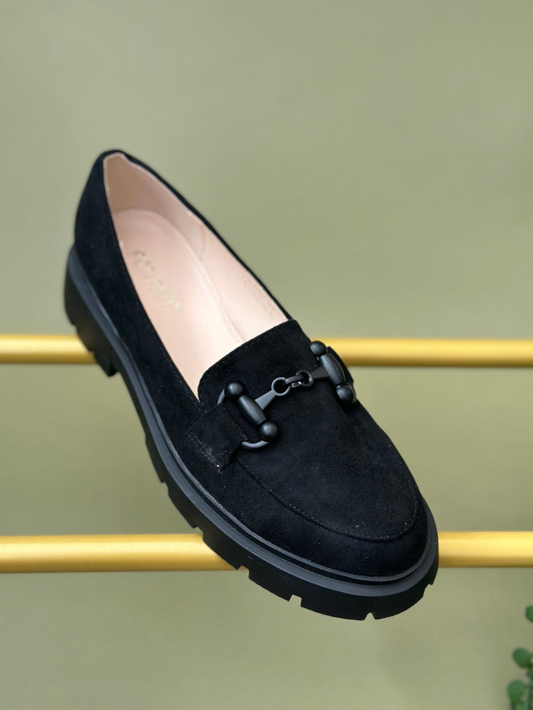 Suede Buckle Loafer-Shoe-Paco