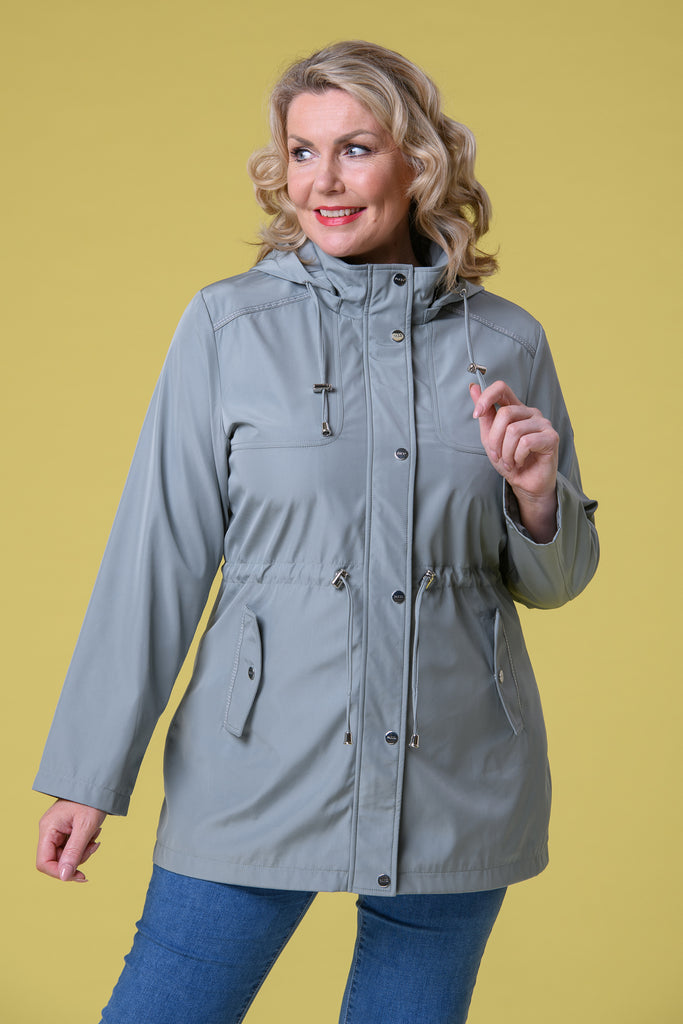 Tack Stitch Detail Jacket - Green-Jackets-Paco