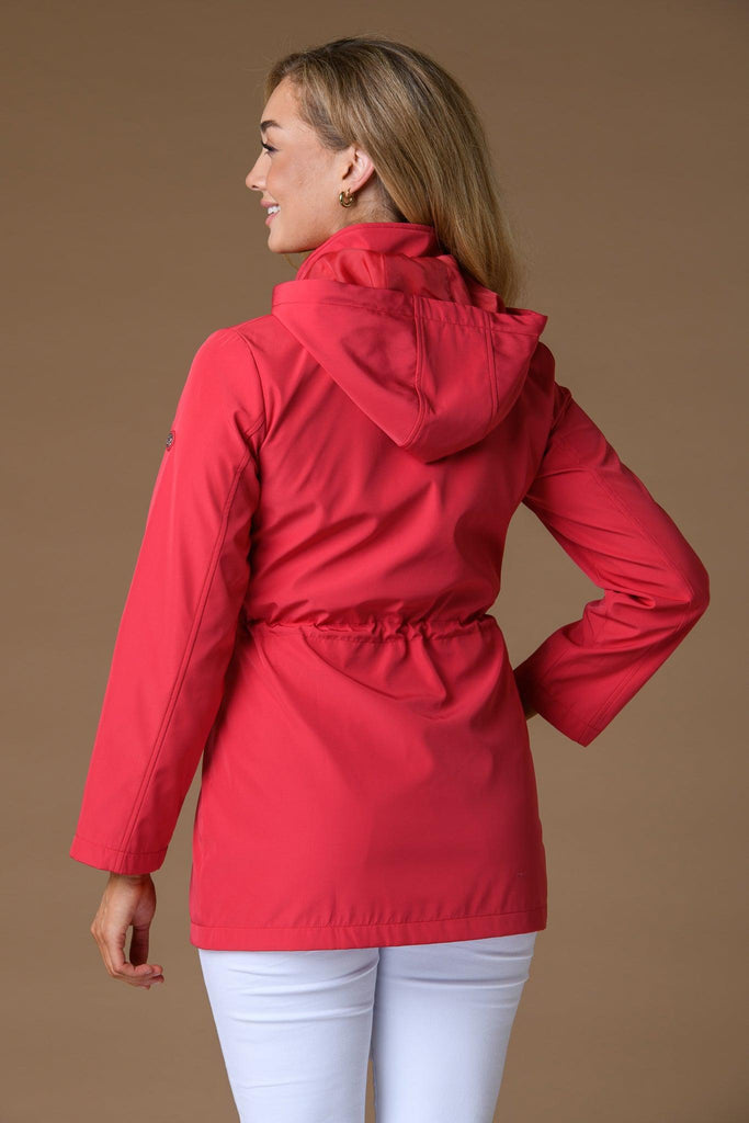 Tack Stitch Detail Jacket - Red-Jackets-Paco