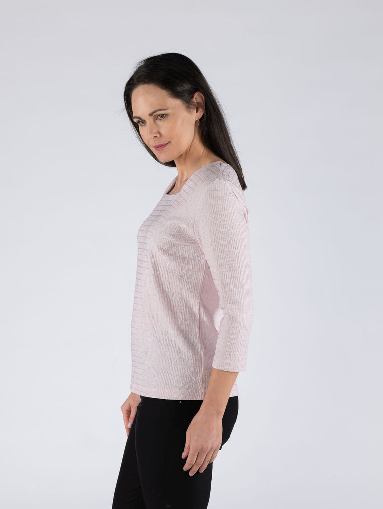 Textured Fabric Top - Lilac-Tops-Paco