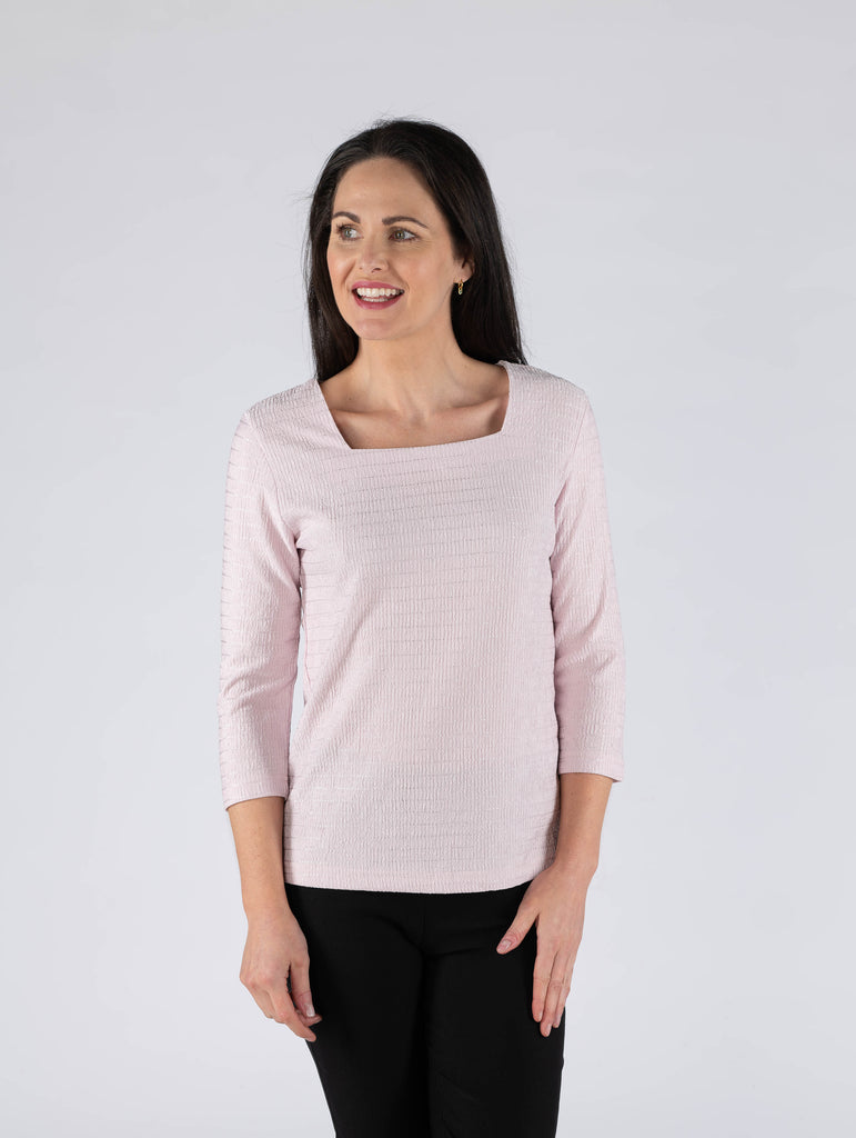 Textured Fabric Top - Lilac-Tops-Paco