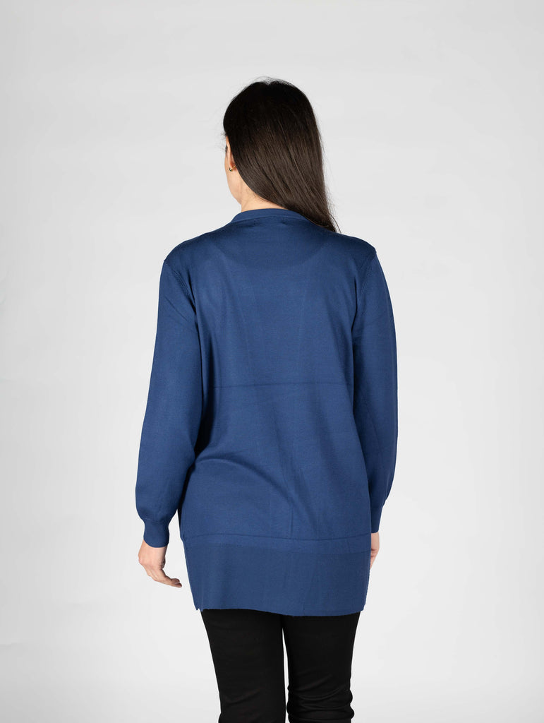 Textured Panel Edge to Edge Cardigan-Cardigans-Paco