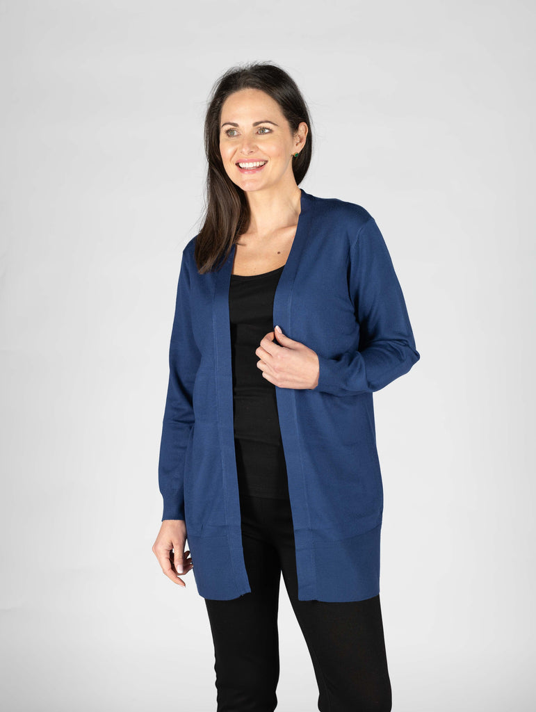 Textured Panel Edge to Edge Cardigan-Cardigans-Paco