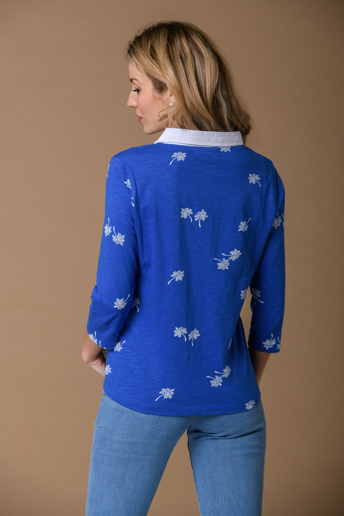 Trees Print Tee - Blue-Basics-Paco