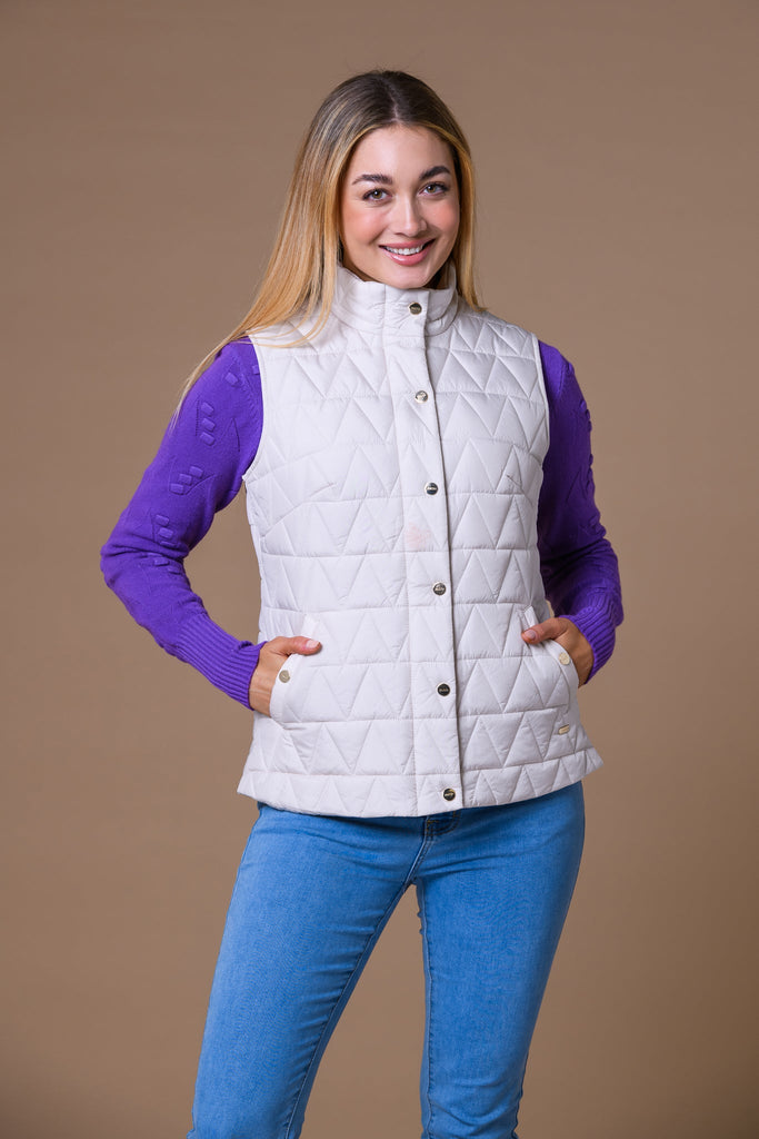 Triangle Quilt Gilet-Gilets-Paco