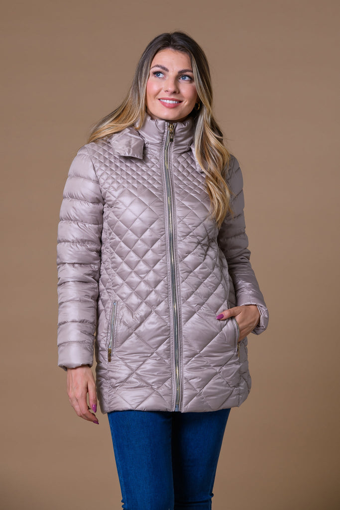 Triple Diamond Quilt Jacket-Jacket-Paco