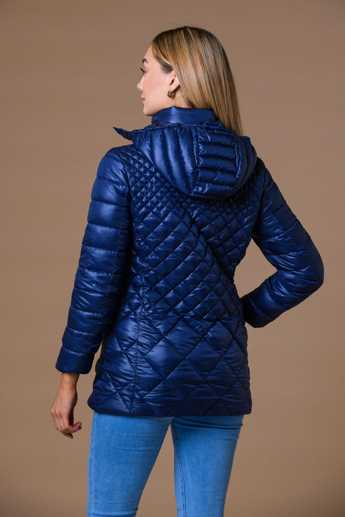 Triple Diamond Quilt Jacket-Jackets-Paco