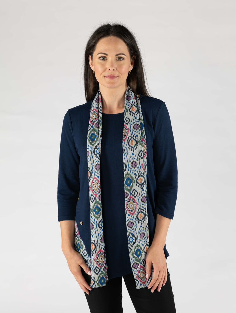 Tunic top with scarf-Tops-Paco