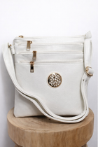 Cross Body Top Zip Bag JM1112 WHITE