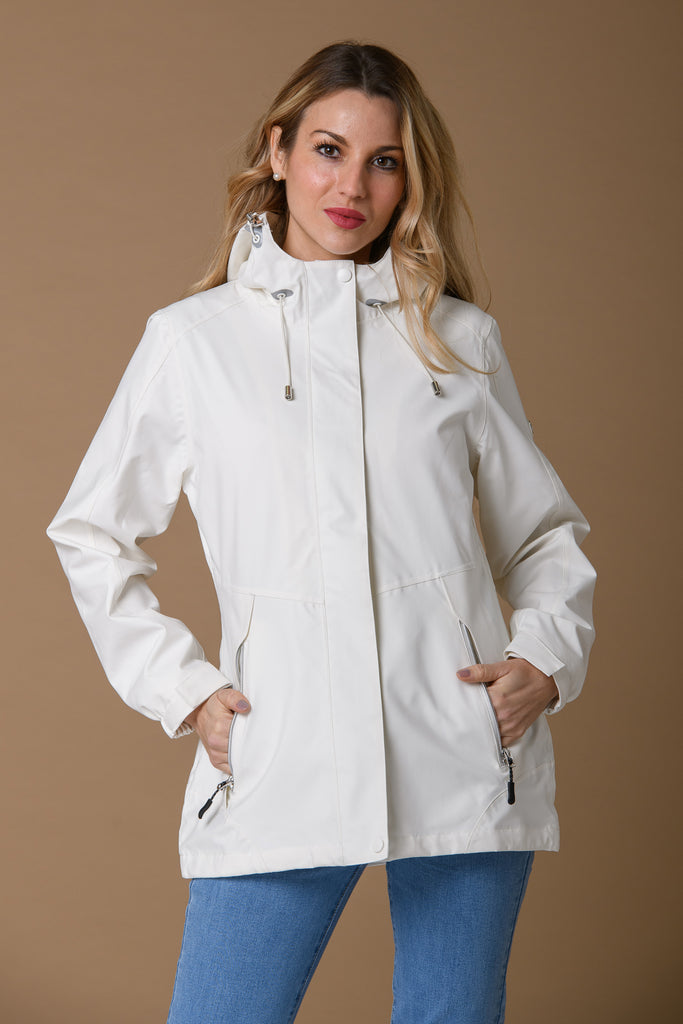 Waterproof Outdoor Jacket - White-Jackets-Paco