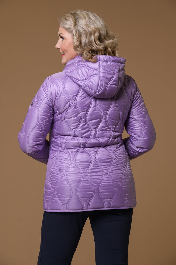 Wavy Onion Quilt Jacket- Lilac-Jackets-Paco