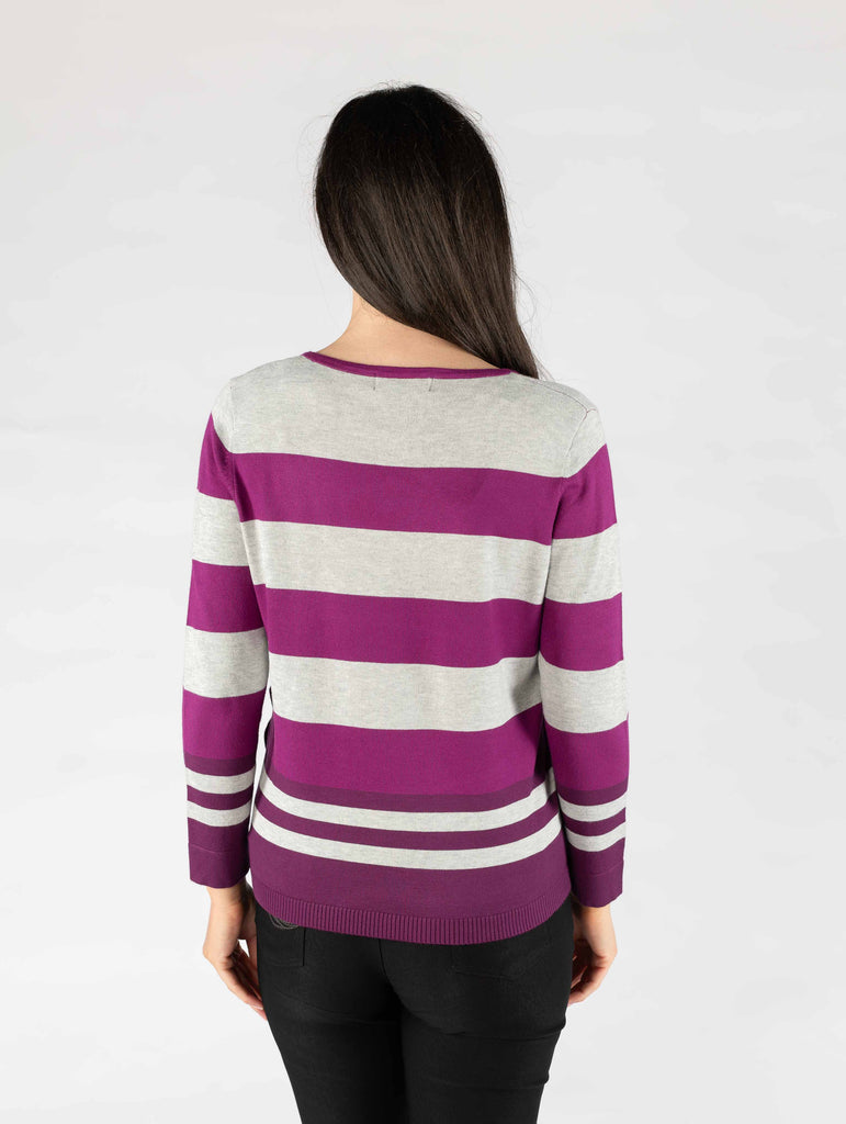 Wide Stripe Jumper-Jumpers & Cardigans-Paco