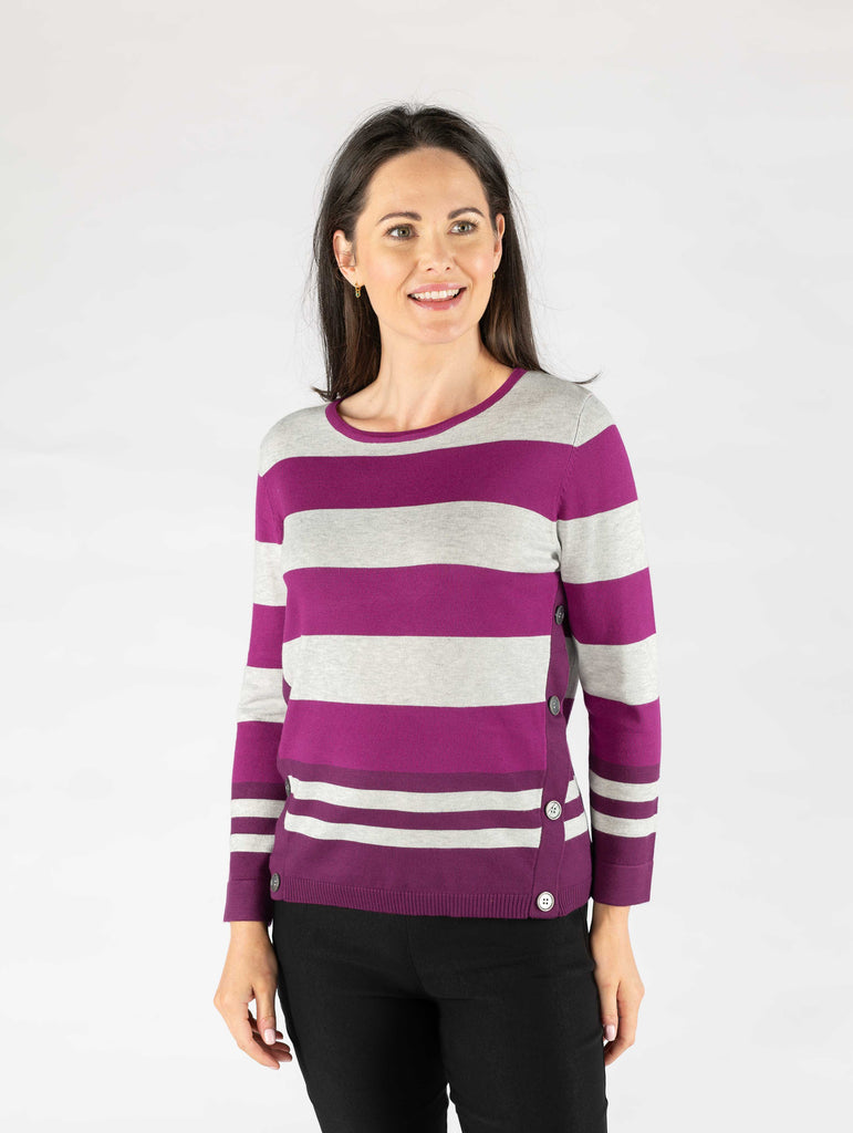 Wide Stripe Jumper-Jumpers & Cardigans-Paco