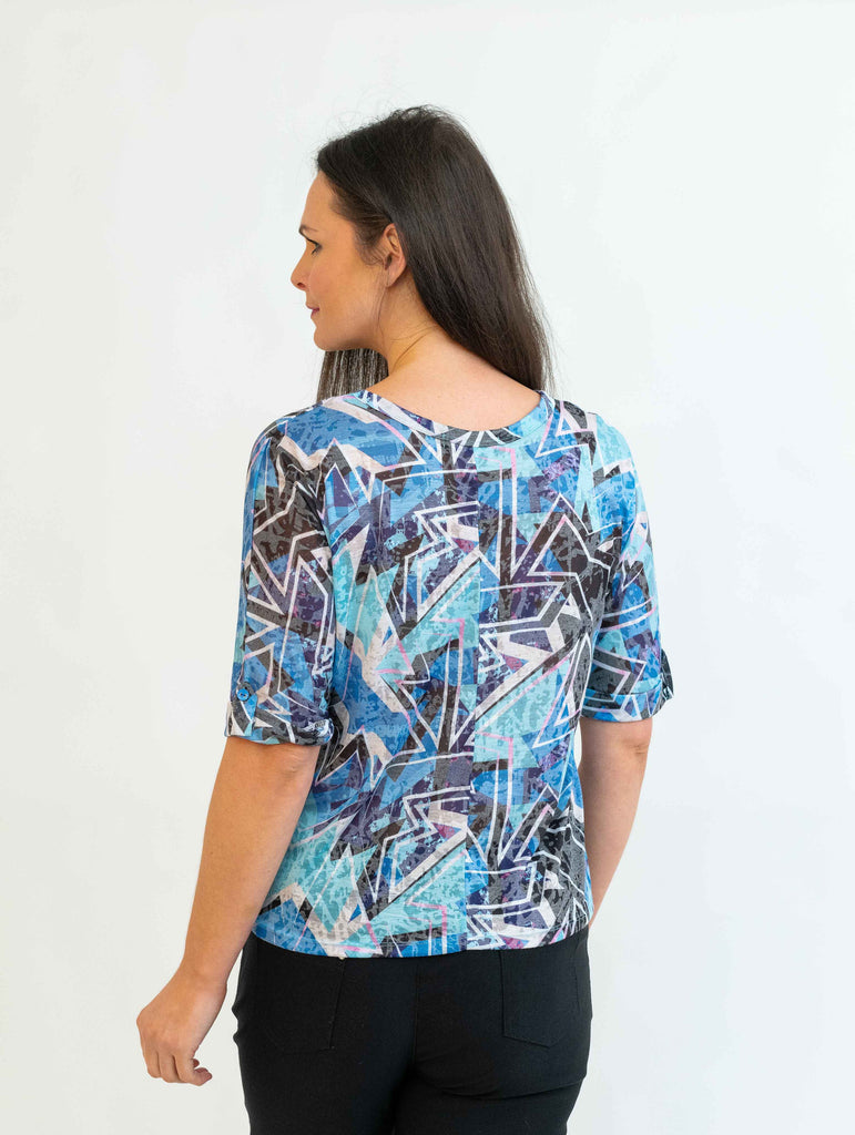 Zig Zag Burn Out Top-Tops-Paco