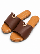 Horse Shoe Flat Sandal BROWN