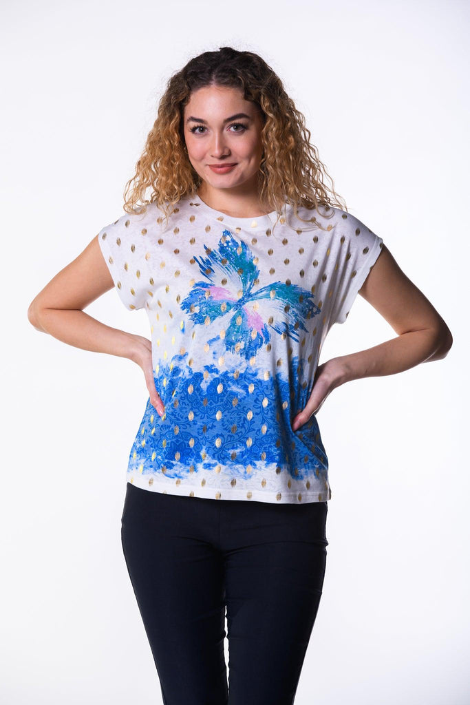 Butterfly Foil Tee-T Shirts-Paco