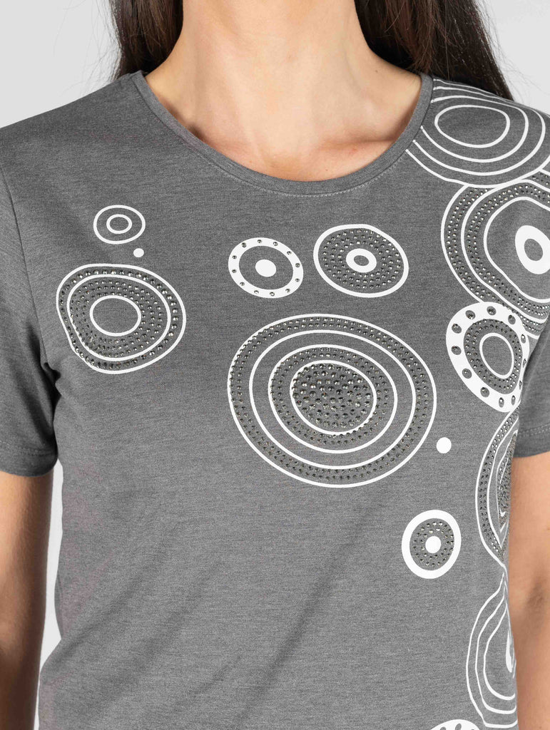 Circles Print T Shirt-T Shirts-Paco